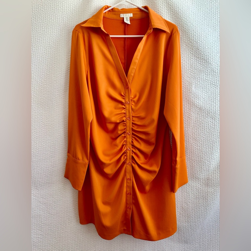 H&M Women’s Orange Long Sleeve Dress Size: XL